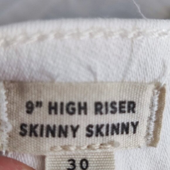 Madewell jeans 9" High Riser Skinny white women's size 30 - Picture 6 of 13